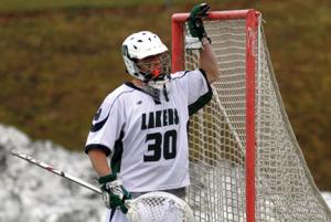 Ethan Magoc photo: Senior Zach Nash has been the backbone of the Mercyhurst defense for the last two seasons. Nash has held every opponent this season, including the nations’ top offense in Limestone, to under 10 goals. The Lakers have two games remaining before post-season
